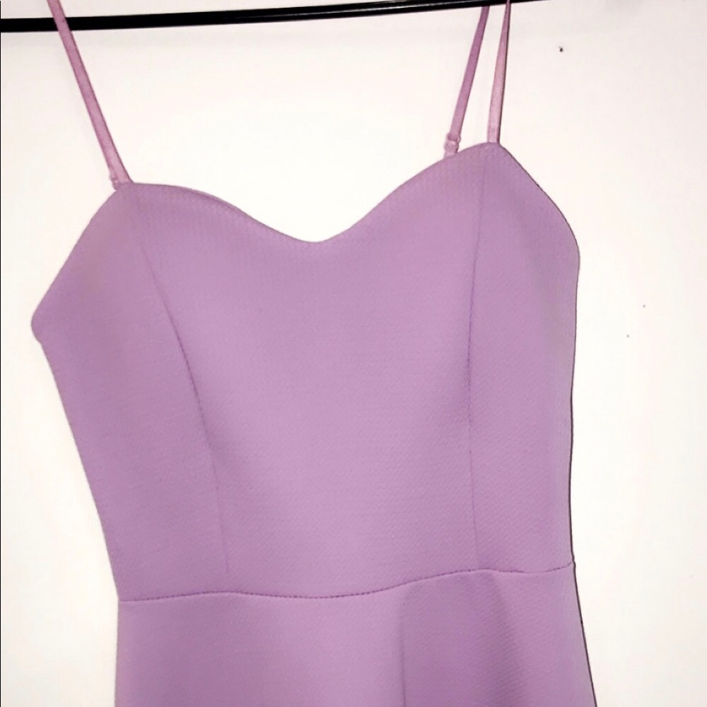 Spaghetti strap lavender dress